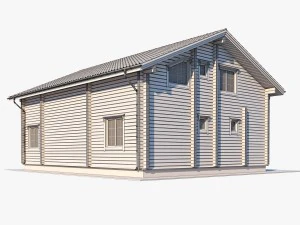 log house 05 3D Model