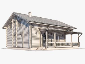 log house 05 3D Model
