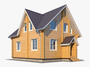 log house 06 3D Модель