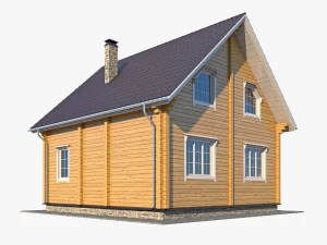 log house 06 3D Model