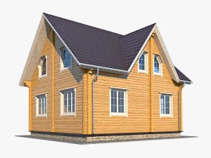 log house 06 3D Model