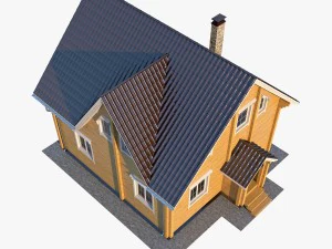 log house 06 3D Model