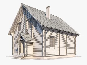 log house 06 3D Model