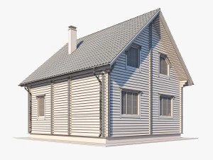 log house 06 3D Model