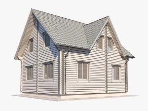log house 06 3D Model