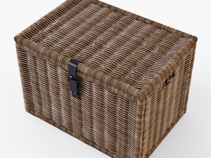 wicker rattan chest ikea byholma 3D Model