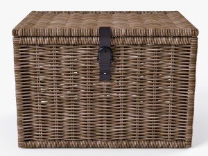 wicker rattan chest ikea byholma 3D Model