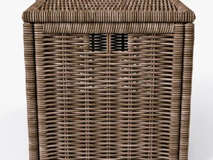 wicker rattan chest ikea byholma 3D Model