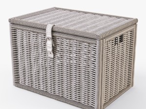 wicker rattan chest ikea byholma 3D Model