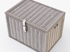 wicker rattan chest ikea byholma 3D Model