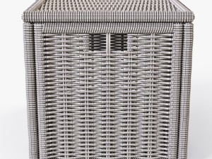 wicker rattan chest ikea byholma 3D Model