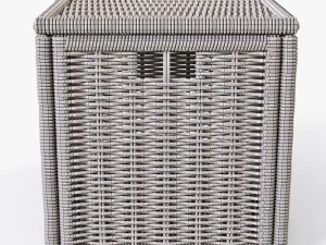 wicker rattan chest ikea byholma 3D Model