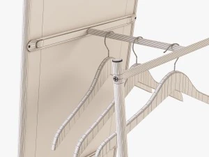 floor mirror ikea knapper 3D Model