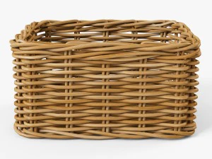 wicker basket ikea byholma 1 natural 3D Model