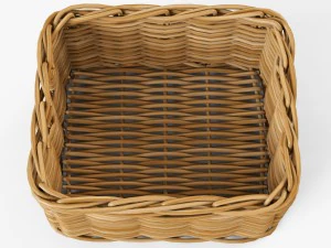 wicker basket ikea byholma 1 natural 3D Model