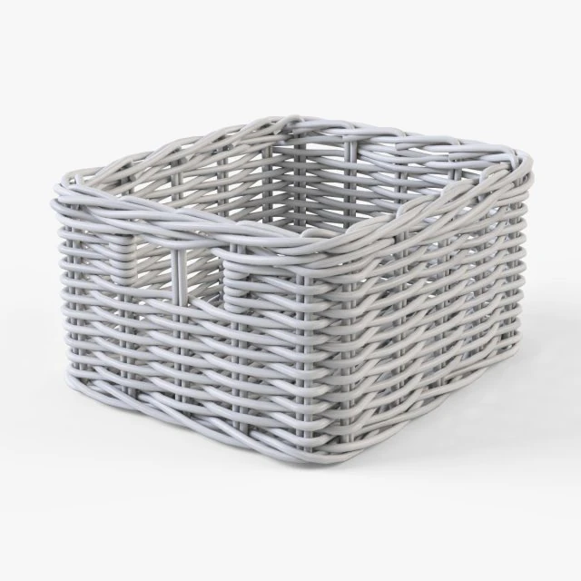 wicker basket ikea byholma 1 white 3D Model .c4d .max .obj .3ds .fbx .stl .blend 