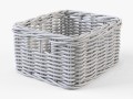 wicker basket ikea byholma 1 white 3D Model