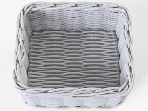 wicker basket ikea byholma 1 white 3D 모델
