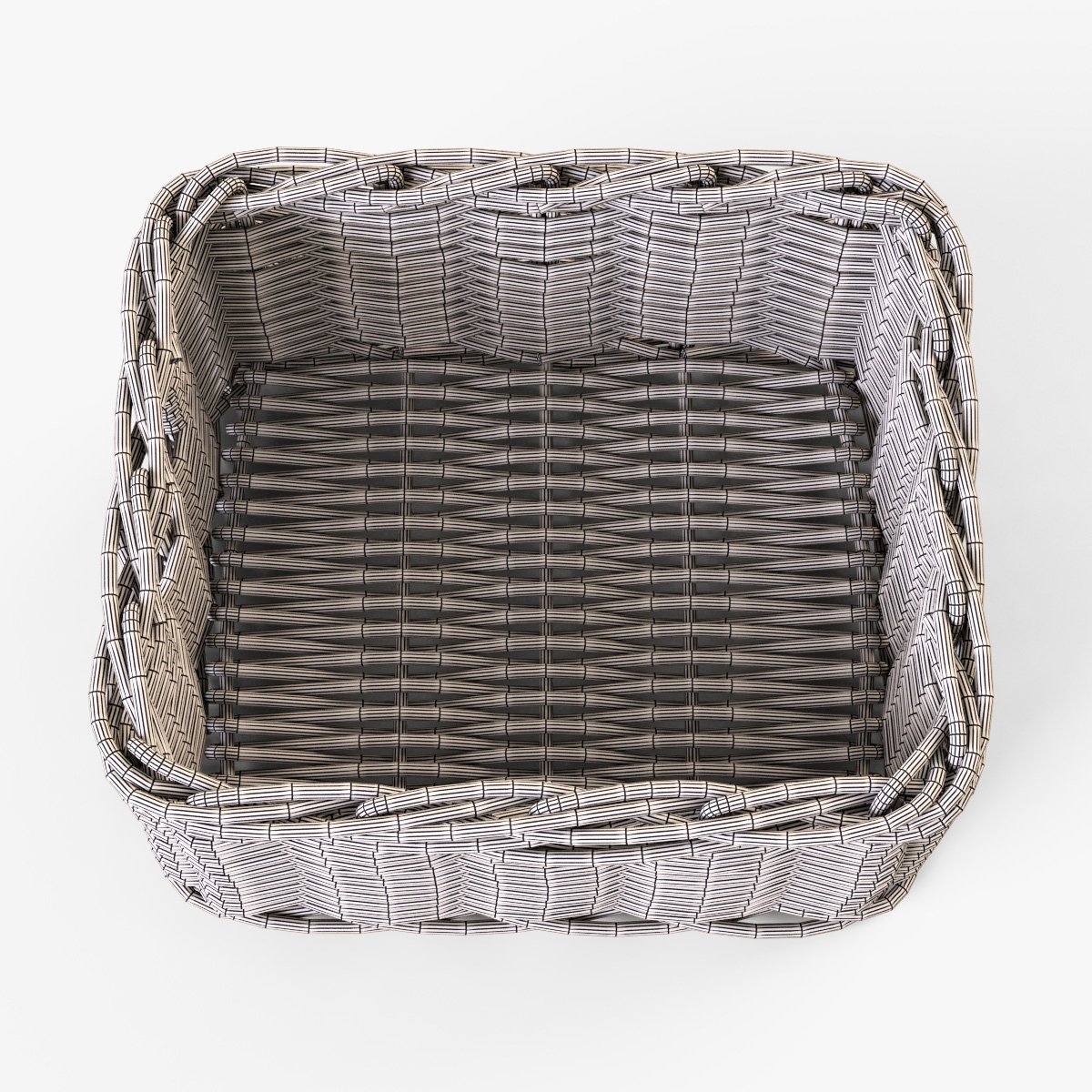 Wicker Basket Ikea Byholma 1 White 3d Model In Household Items 3dexport