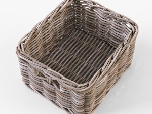 wicker basket ikea byholma 1 gray Model 3D
