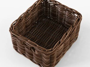 cesta de vime ikea byholma 1 marrom Modelo 3D