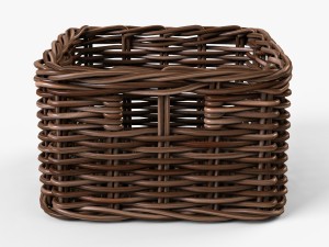 wicker basket ikea byholma 1 brown 3D Model