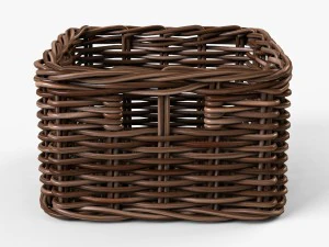 cesta de vime ikea byholma 1 marrom Modelo 3D