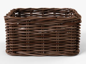 wicker basket ikea byholma 1 brown 3D Model