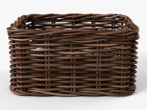 cesta de vime ikea byholma 1 marrom Modelo 3D