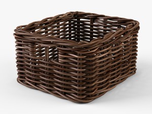 wicker basket ikea byholma 1 set 4 color 3D Model