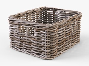 wicker basket ikea byholma 1 set 4 color 3D Model