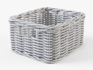 wicker basket ikea byholma 1 set 4 color 3D Model