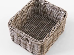 wicker basket ikea byholma 1 set 4 color 3D Model