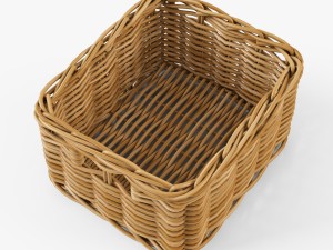 wicker basket ikea byholma 1 set 4 color 3D Model