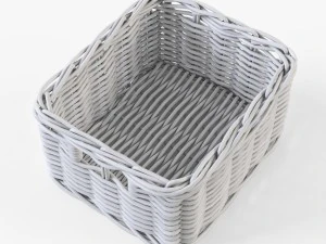wicker basket ikea byholma 1 set 4 color 3D Model