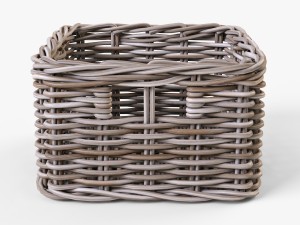 wicker basket ikea byholma 1 set 4 color 3D Model
