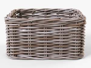wicker basket ikea byholma 1 set 4 color 3D Model