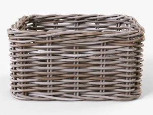 wicker basket ikea byholma 1 set 4 color 3D Model