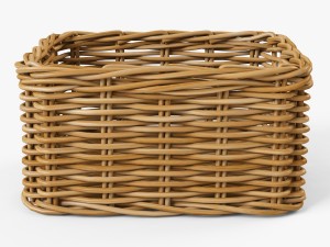 wicker basket ikea byholma 1 set 4 color 3D Model