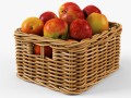 wicker apple basket ikea byholma 1 natural Modelo 3D