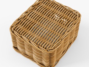 wicker apple basket ikea byholma 1 natural 3D Model