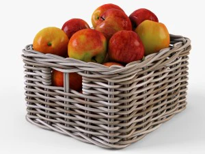 cestino per mele in vimini ikea byholma 1 grigio Modello 3D