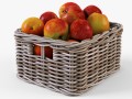wicker apple basket ikea byholma 1 gray Modelo 3D