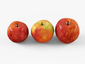 wicker apple basket ikea byholma 1 gray 3D Model
