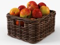 wicker apple basket ikea byholma 1 brown Modelo 3D