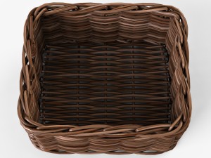 wicker apple basket ikea byholma 1 brown 3D मॉडल