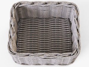 wicker apple basket ikea byholma 1 brown 3D मॉडल
