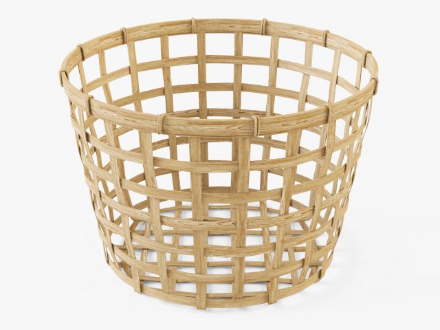 wicker basket ikea gaddis diameter 32 3D Model .c4d .max .obj .3ds .fbx .stl .blend 