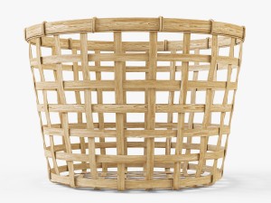 wicker basket ikea gaddis diameter 32 3D Model