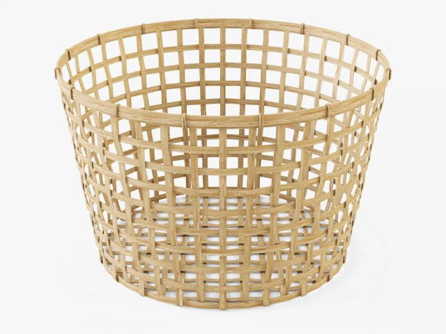 wicker basket ikea gaddis diameter 50 3D Model .c4d .max .obj .3ds .fbx .stl .blend 